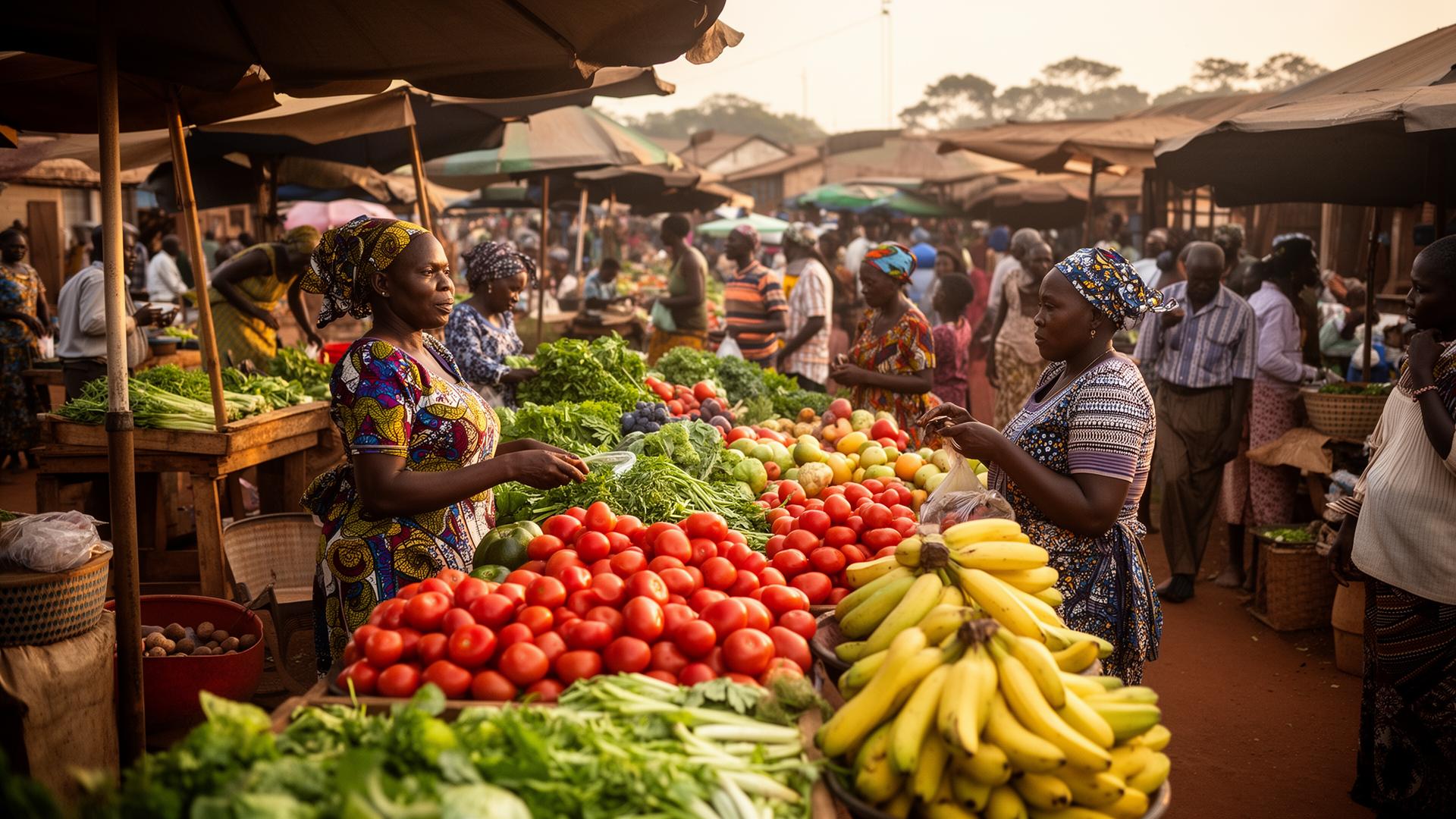 Maragwa open-air market trader at her stall